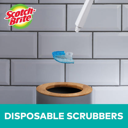 Scotch-Brite Toilet Scrubber Starter Kit - Disposable Refills with Bleach Alternative | Includes Handle & Caddy