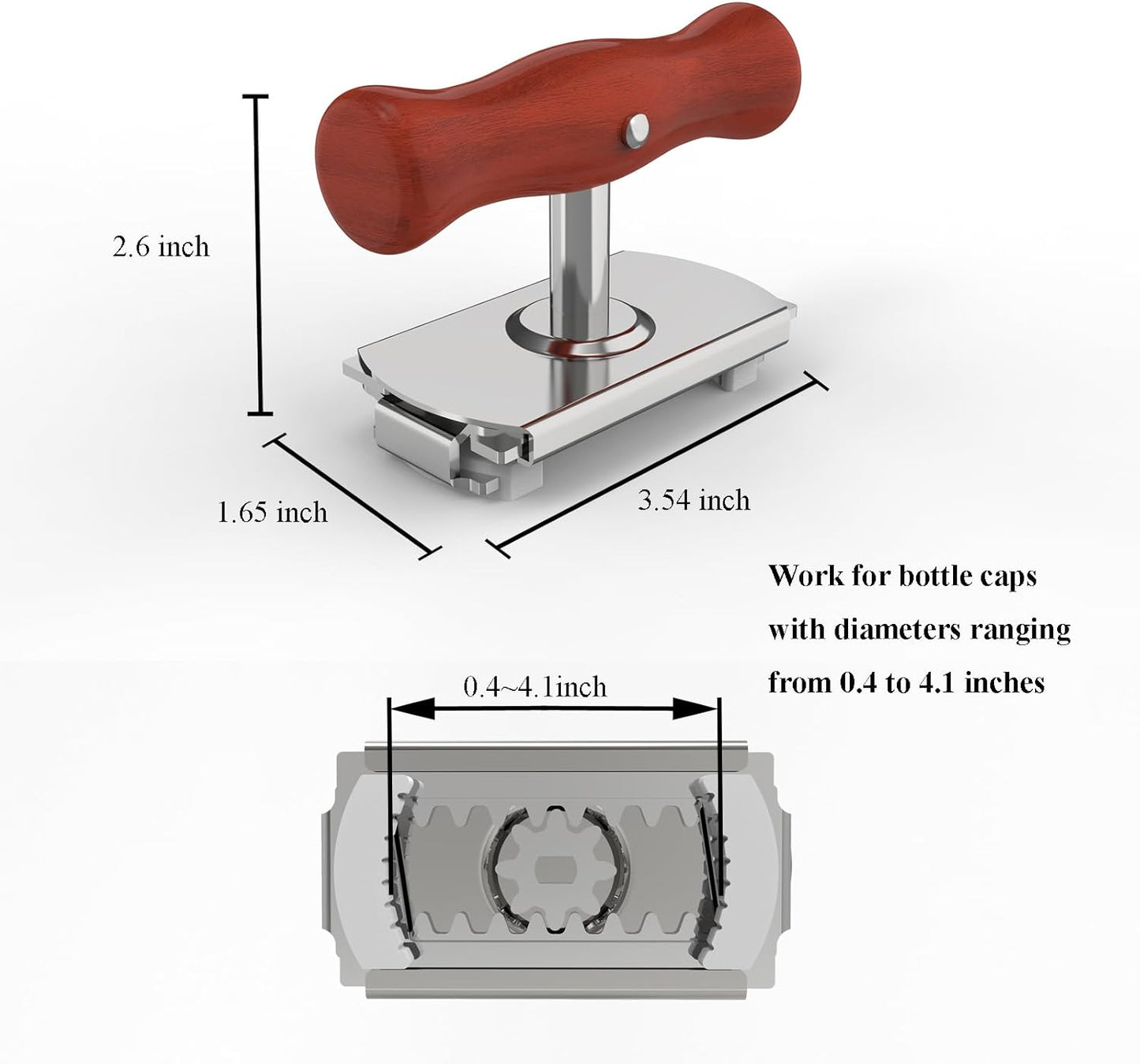Skiennix Jar Opener - Easy Twist Design for Seniors with Arthritis | Adjustable Wood Handle Gripper