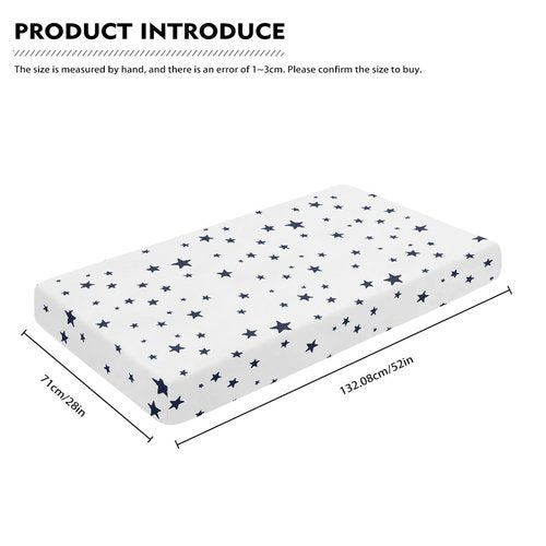 Streeyiu Stars Baby Crib Sheets for Boys Girls Navy Blue Star Fitted Crib Sheet for Standard Crib and Toddler Mattress Cute Baby Mattress Sheets Toddler Bed Sheet 52x28x8 in