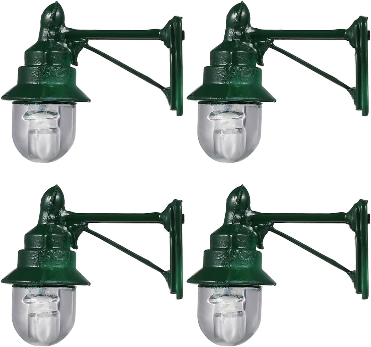 Uonlytech Miniature Wall Lamp - Realistic Table Lamp Decor for Dollhouses | Set of 4