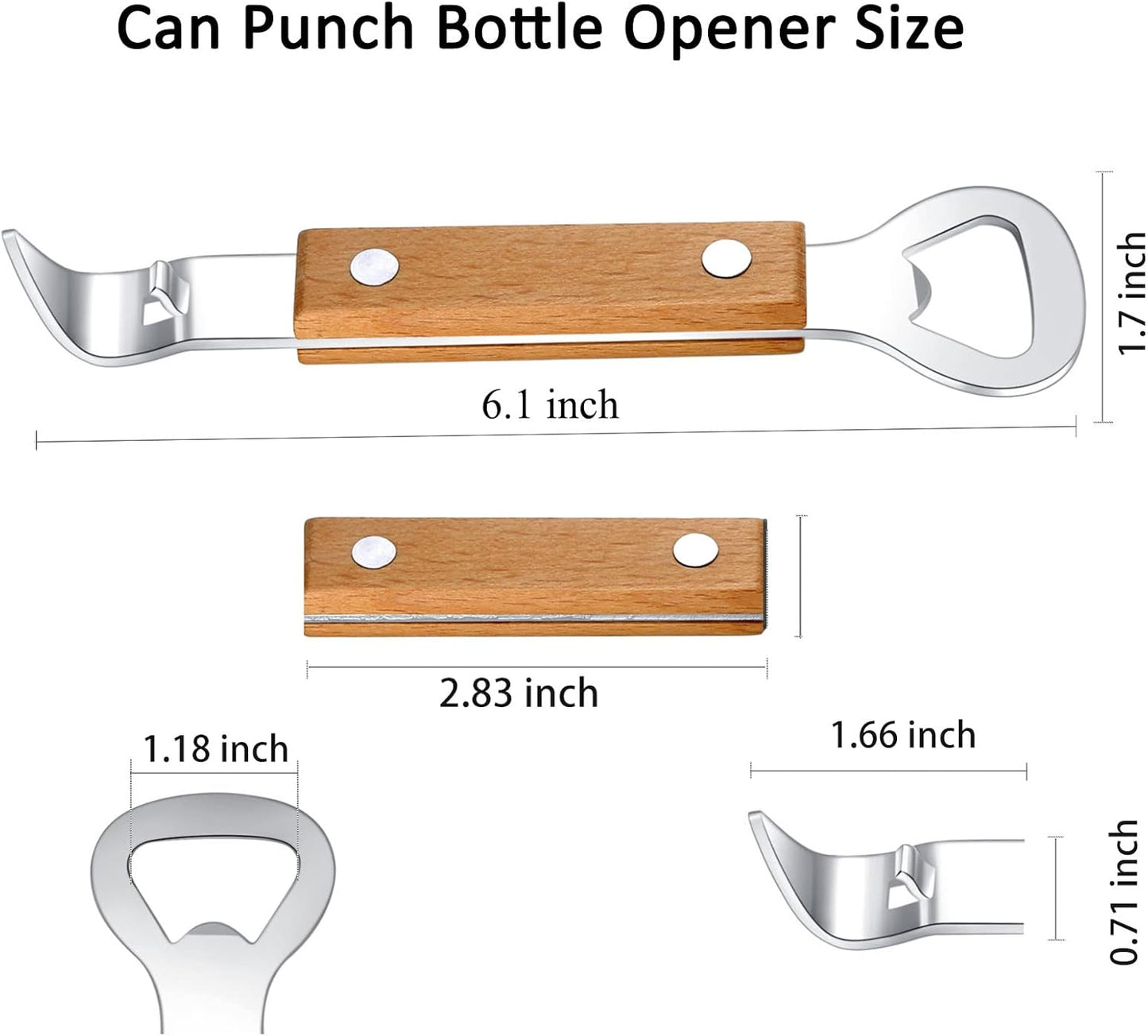 Skiennix Can Punch Bottle Opener - Manual Stainless Steel Design | Durable & Easy to Use