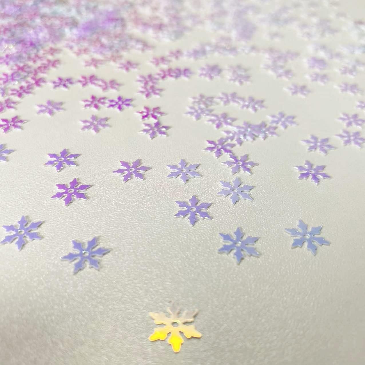 Skiennix Snowflakes Party Glitter - 2000 Pieces of PVC Confetti for Christmas & Winter Decor