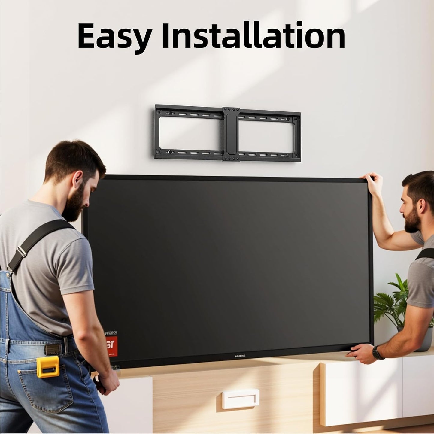 USX MOUNT TV Wall Mount - Low Profile Design for 42-95 Inch Flat Screen TVs | Max VESA 600x400mm, Holds 132 lbs