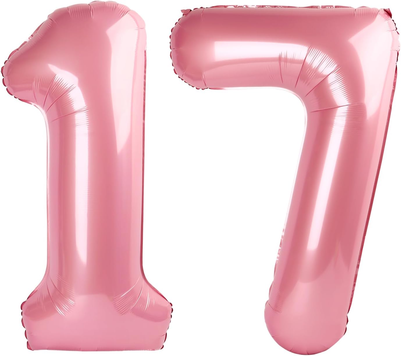Skiennix 40-Inch Pastel Pink Number 17 Balloon - Perfect for 17th Birthday & Anniversary Celebrations