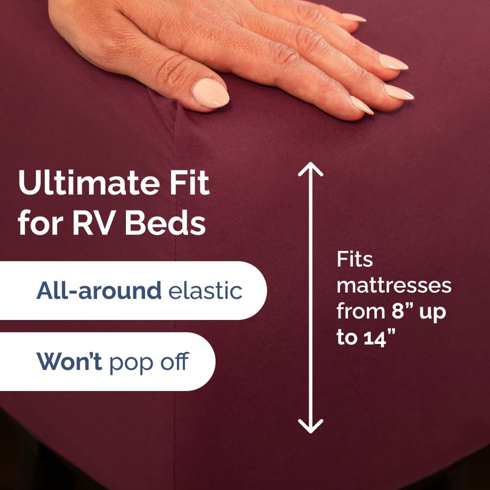 Skiennix Short Queen Size 4-Piece Sheet Set - Soft, Breathable & Cooling Bed Sheets with Deep Pockets - Hotel Luxury Bedding in Burgundy