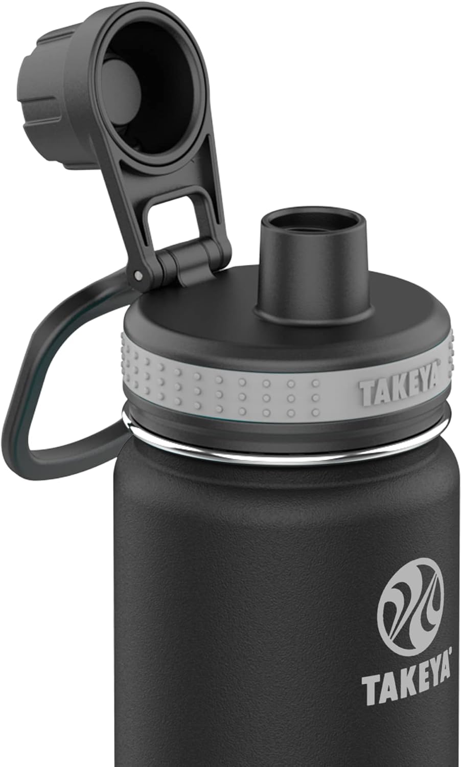 Takeya Originals Vacuum-Insulated Water Bottle - 24oz Stainless Steel, Sleek Black Finish
