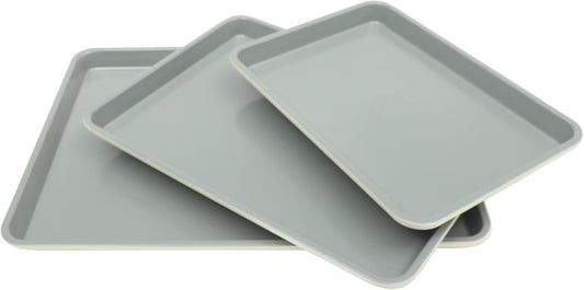 Sur La Table Cookie Sheet Set - Nonstick Carbon Steel Baking Pans (13, 15, 18 Inch) - Grey Easy-Clean Trays for Cookies & Roasting