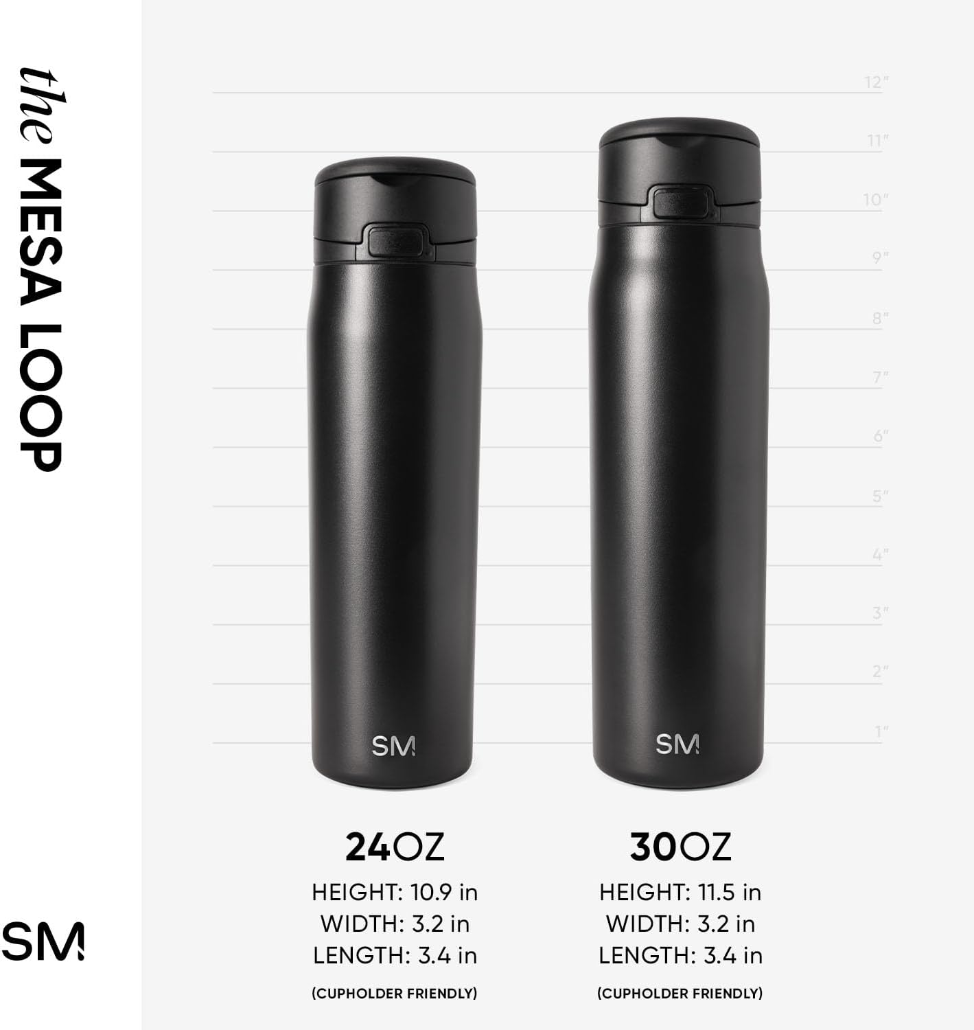 Simple Modern Mesa Loop Water Bottle - Insulated 30oz Stainless Steel with Straw & Handle | Lemoncello