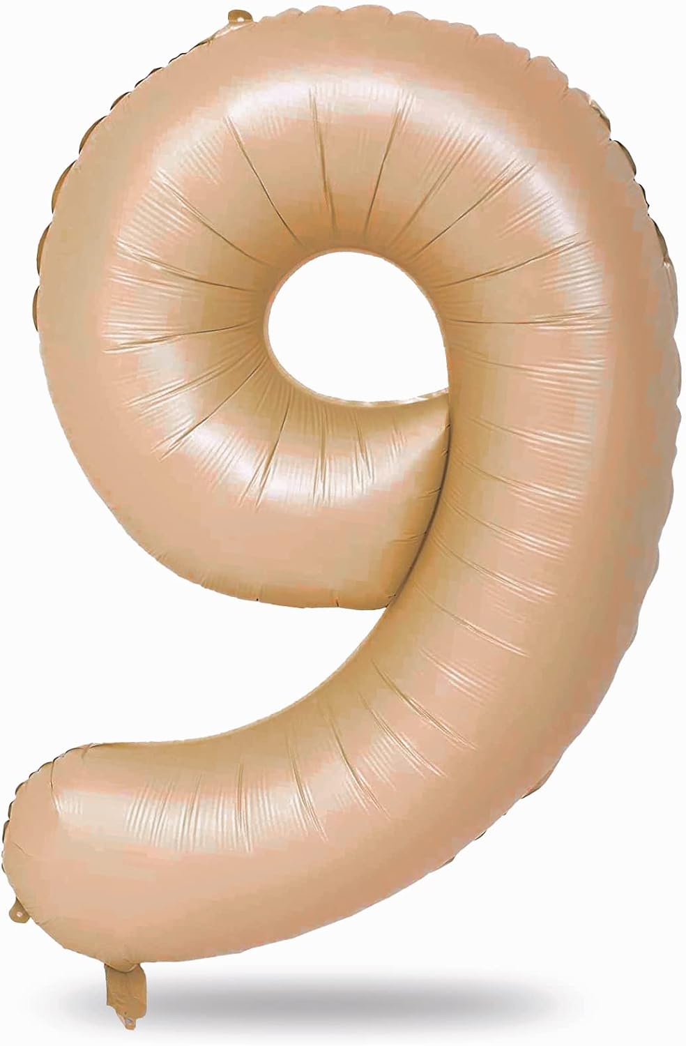 Skiennix 40-Inch Nude Number 9 Balloon - Neutral Foil Balloon for 9th Birthday Party Decorations