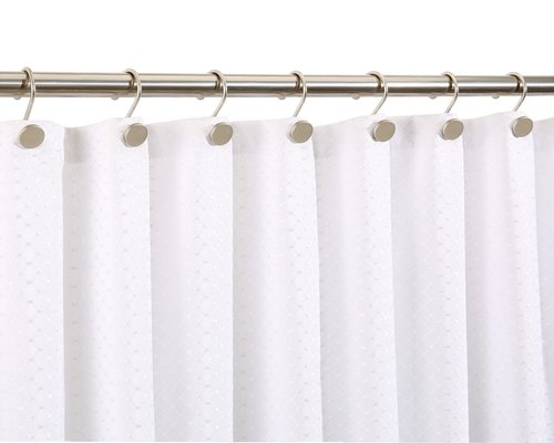 CHICTIE Nickel Shower Curtain Hooks, Rustproof Shower Curtain Rings for Bathroom, Metal Shower Hooks for Shower Curtain Rod, Modern Decorative Shower Curtain Hangers Set of 12, Round Heavy Duty Design