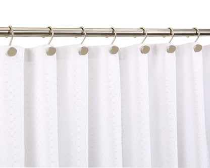 CHICTIE Nickel Shower Curtain Hooks, Rustproof Shower Curtain Rings for Bathroom, Metal Shower Hooks for Shower Curtain Rod, Modern Decorative Shower Curtain Hangers Set of 12, Round Heavy Duty Design