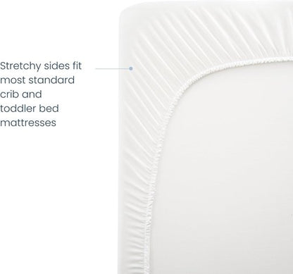 HALO Breathable Crib Mattress Cover - Waterproof Quilted Mesh, Universal Fit for Cribs & Toddler Beds