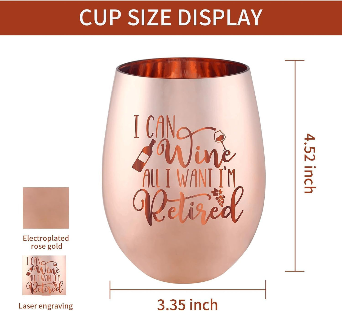 Retirement Gift for Woman - Retired Decorations - Funny Retirement Wine Glass for Women Coworker,Teacher,Nurse,Mom (I'm Retired)