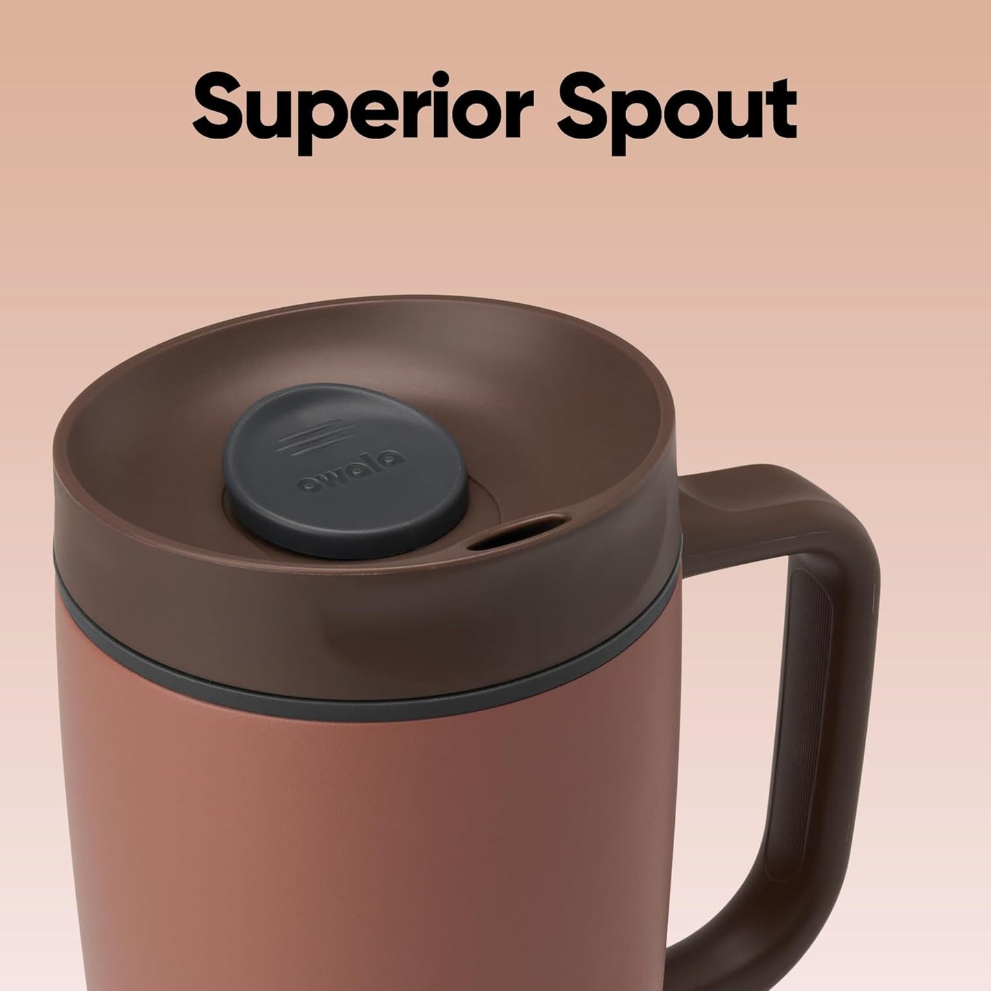 Owala SmoothSip Slider Travel Mug - 24 oz Stainless Steel Insulated Design | Leak Proof & BPA Free