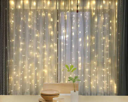 Twinkle Star 600 LED Curtain String Lights - Warm White for Weddings, Parties, Home & Garden Decor