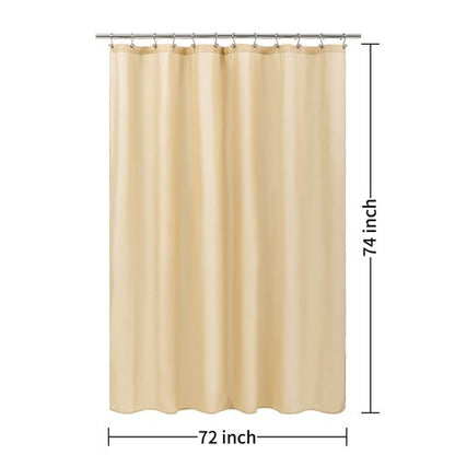 ALYVIA SPRING Long Fabric Shower Curtain Liner Waterproof - 72" x 74", Soft & Lightweight Longer Shower Curtain with 3 Magnets, Machine Washable - 72x74, Khaki