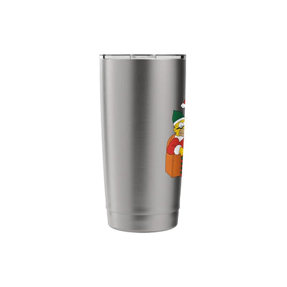 The Simpsons Holiday Elf Costume Tumbler, 20 oz Brushed Steel Insulated
