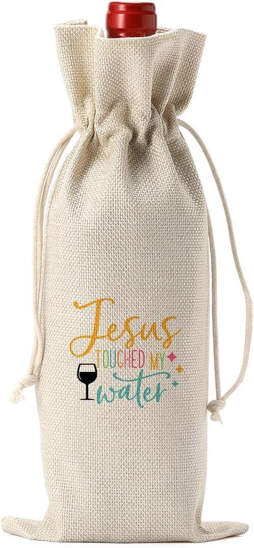 Funny Easter Wine Bag Easter Holiday Gifts for Women Men Easter Wine Bag Gifts for Wine Lover Easter Party Decorations Easter Basket Christian Religious Jesus Wine Bags