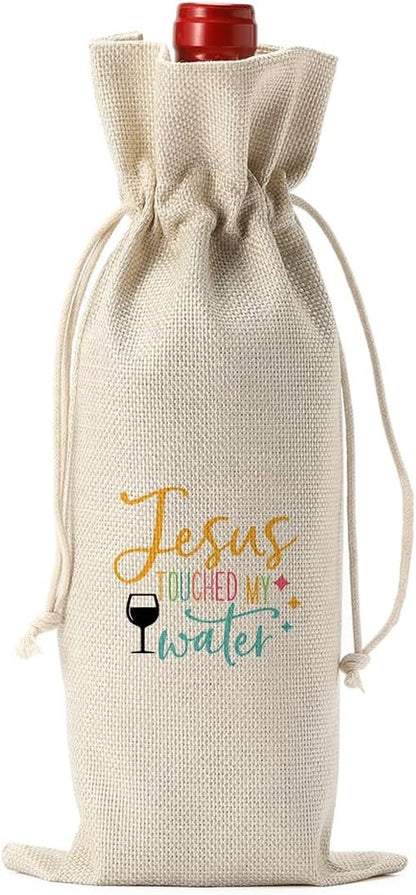 Funny Easter Wine Bag Easter Holiday Gifts for Women Men Easter Wine Bag Gifts for Wine Lover Easter Party Decorations Easter Basket Christian Religious Jesus Wine Bags