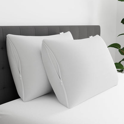 Set of 4 Standard/Queen AllerEase Pillow Protectors - Moisture Wicking, Advanced Allergy Protection - Premium Polyester, Zippered Protectors