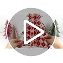 12 Pack Paper Christmas Tree Decorations - Hanging 3D Holiday Trees - Multi-Style