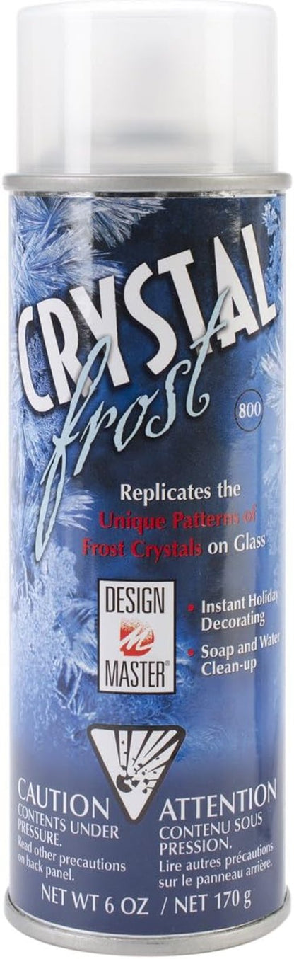 Design Master Crystal Frost Aerosol Spray - 6 Ounce Clear Finish for Stunning Craft Projects