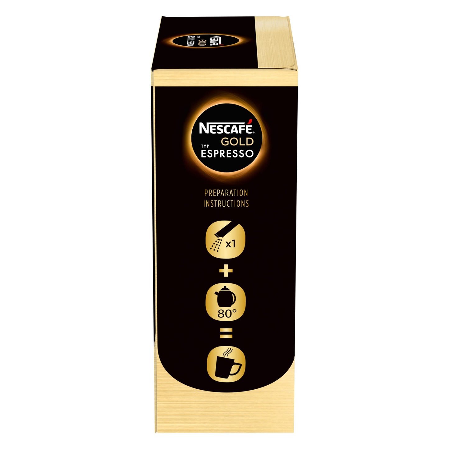 NESCAFE Gold Espresso 100% Arabica Ground Coffee Beans The Finest Instant Aroma Coffee Beverages Stickes for a Perfect Day Start (1 Box (25 Sticks))