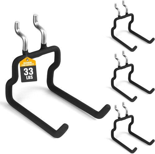 ELEAD 4-Piece Pegboard Hooks Set - Durable Organizer Accessories for 1/4" Pegboard | Ideal for Garage & Kitchen