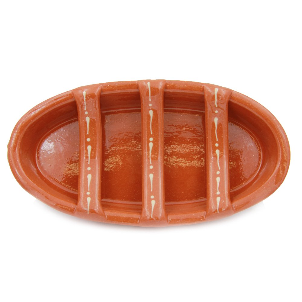 Ceramica Edgar Picas Traditional Portuguese Clay Terracotta Sausage Roaster (N. 3 Large)