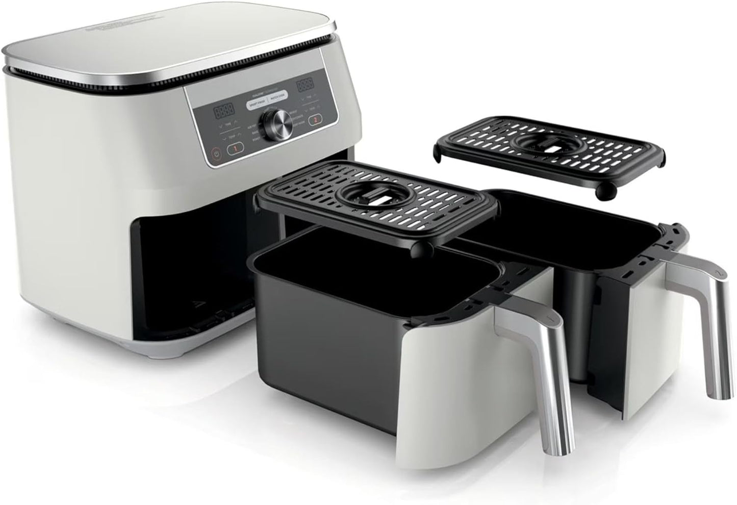Skiennix 8 Quart DualZone Air Fryer - 6-in-1 Cooking with 2 Independent Baskets for Quick Meals