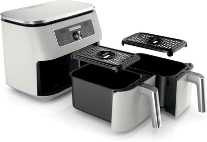 Skiennix 8 Quart DualZone Air Fryer - 6-in-1 Cooking with 2 Independent Baskets for Quick Meals