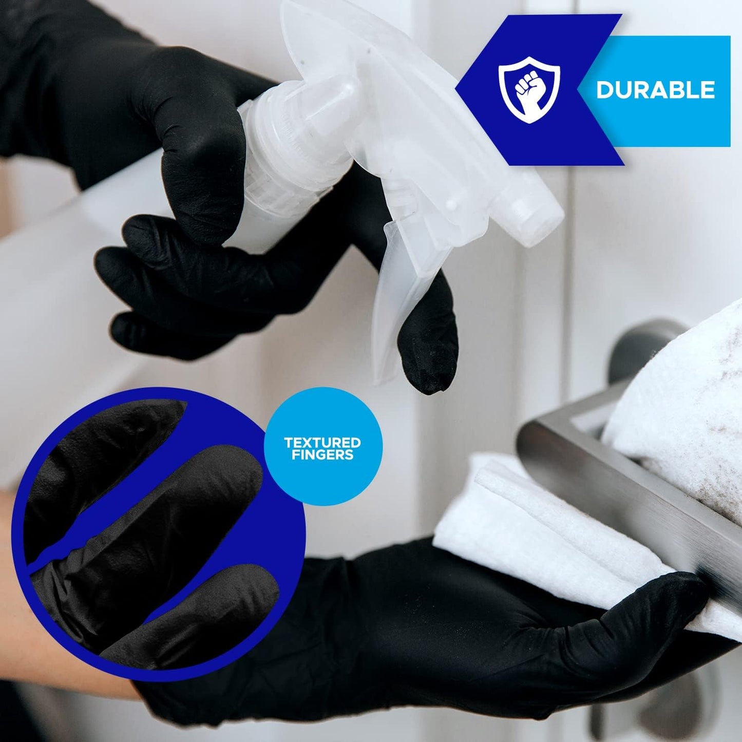 Nitrile Exam Gloves - Latex-Free, Powder-Free, Non-Sterile Disposable Gloves for Medical & Kitchen Use