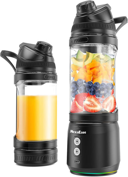 Portable Personal Blender - 24Oz Smoothie Maker with Sip Spout, USB-C Rechargeable | Ideal for Gym & Travel