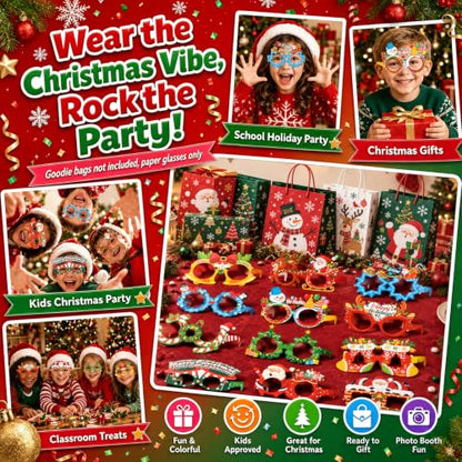 Christmas Party Sunglasses - 24 Pairs Holiday Photo Booth Props - Variation of THIS listing