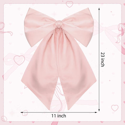 Skiennix Large Pink Bows - 3 Pack Decorative 11 x 23 Inches for Bachelorette & Bridal Showers