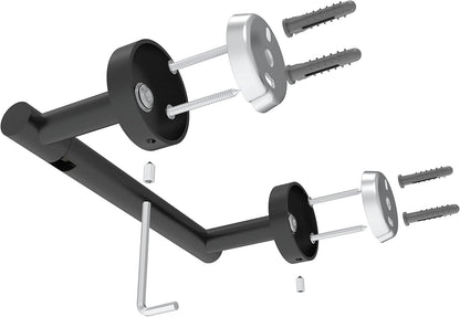 Ruacq Matte Black Toilet Paper Holder - Double Post Pivoting Design | Modern SUS 304 Stainless Steel Wall Mounted