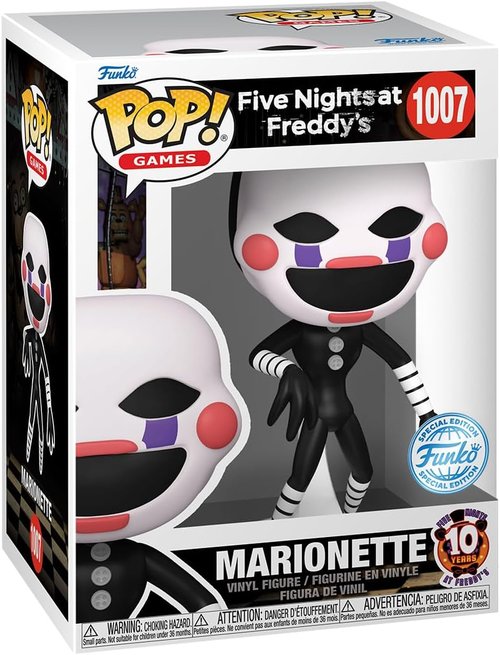 Funko Pop! Five Nights at Freddy's Marionette Vinyl Figure - 10th Anniversary Edition, 4.55 Inches