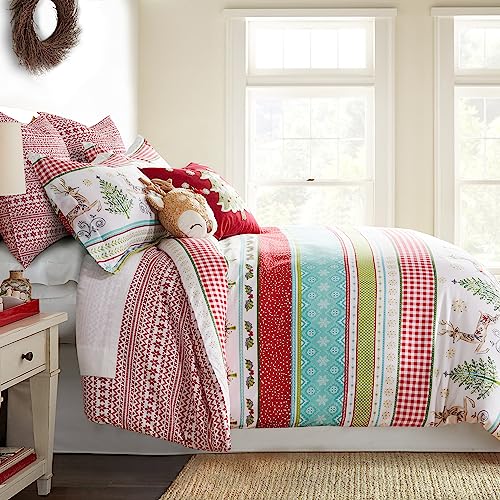 King Holiday Comforter Set with Deer & Christmas Trees - Merry & Bright Collection