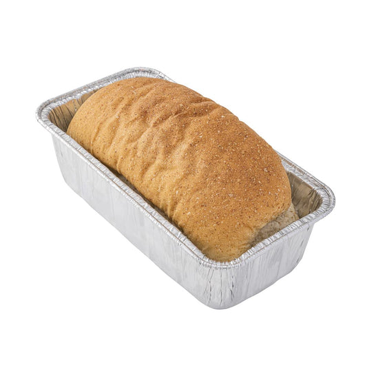 Restaurantware Pastry Tek 8.5 x 4.3 Inch Bread Pans 25 Oven-Ready Foil Pans - 2 LB Freezable Silver Aluminum Disposable Baking Pans Stackable For Meatloafs Banana Breads Or Pound Cakes