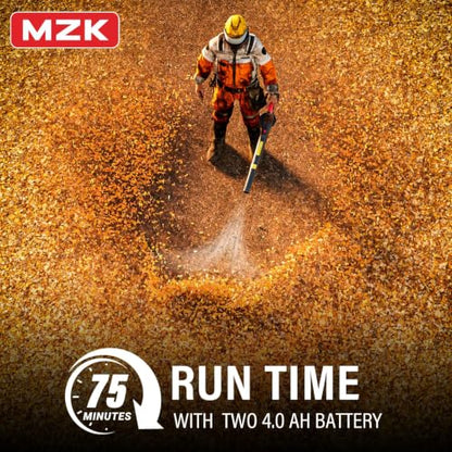 MZK 20V Cordless Leaf Blower - Red, Lightweight, Battery-Powered Yard Cleaner