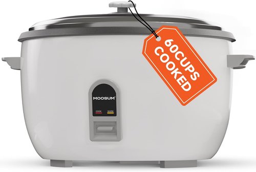 Commercial Rice Cooker - 30-Cup Uncooked Capacity | One-Touch Operation & 12-Hour Keep Warm