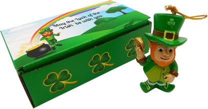 Westmon Works Leprechaun Ornament Gift Set - Handpainted Irish Legend Figurines | Holiday Decor Boxed