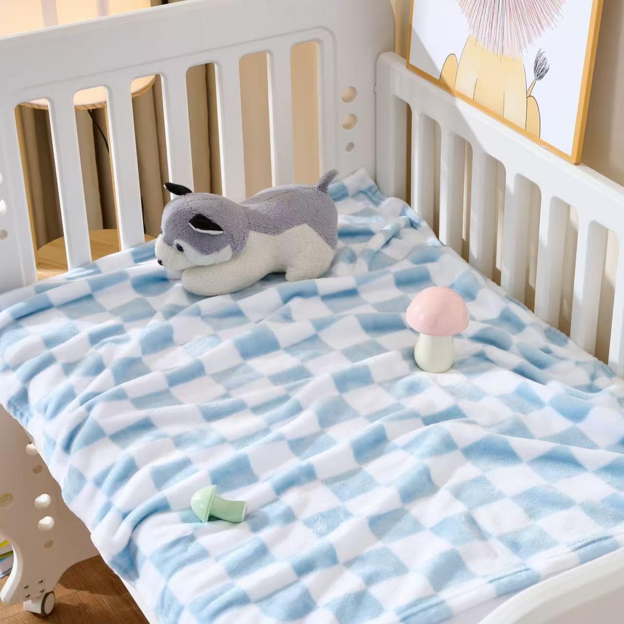 Skiennix Baby Blankets - Fluffy Fleece Crib Blankets for Boys | 4-Pack, 30x40 Inches