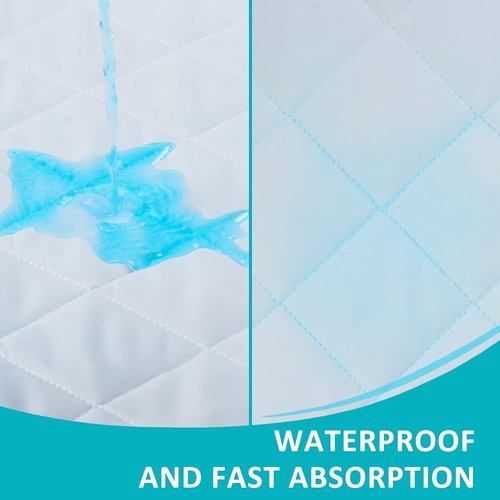 KANECH Washable Waterproof Bed Pads - Heavy Absorbency Incontinence Pads for Adults & Pets | 44"x52" (2 Pack)