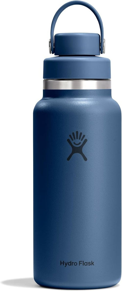 Hydro Flask Water Bottle - Insulated Stainless Steel with Wide Mouth Flex Chug Lid | 32 Oz Harbor Blue