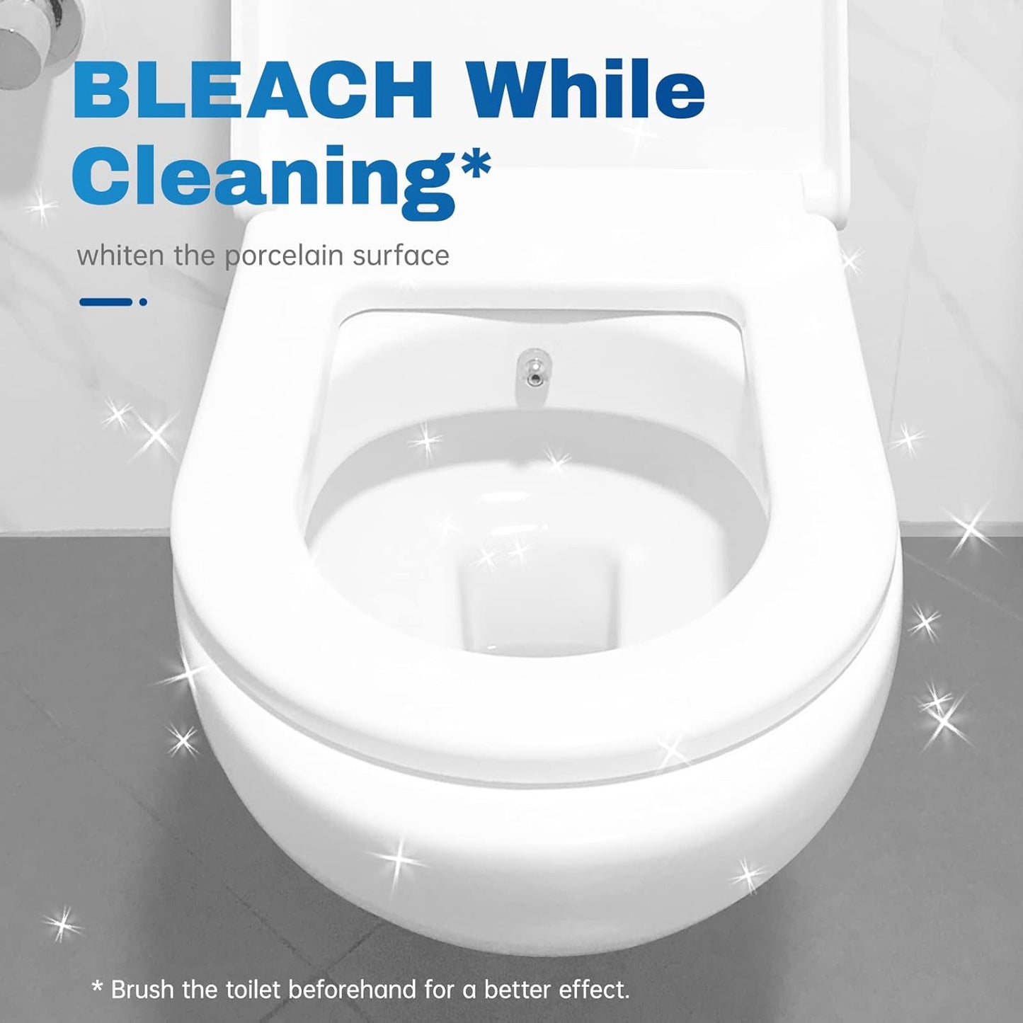 Vacplus Toilet Bowl Cleaner Tablets - 100 Pack | Automatic Bleach Tablets for Deodorizing & Tough Stain Removal