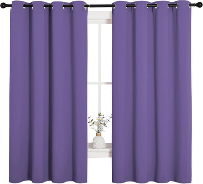 NICETOWN Blackout Curtain Panels - Thermal Insulated Grommet Drapes | Lilac Purple, 55 x 68 Inches (1 Pair)