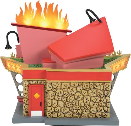 Department 56 Beetlejuice Village - Dante's Inferno Lounge Lit Building | 6.69 Inch, Multicolor Decor