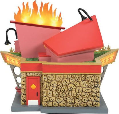 Department 56 Beetlejuice Village - Dante's Inferno Lounge Lit Building | 6.69 Inch, Multicolor Decor