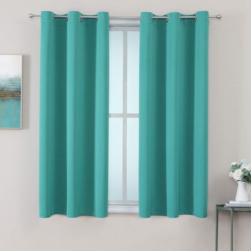 ChrisDowa Grommet Blackout Curtains - Thermal Insulated Room Darkening Panels (Teal, 38W x 54L)